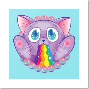 Rainbow Kitty Posters and Art